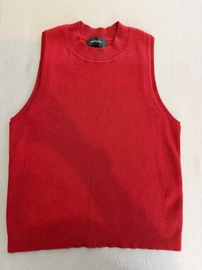 Banana Republic Bright Red Ribbed Knit Vest